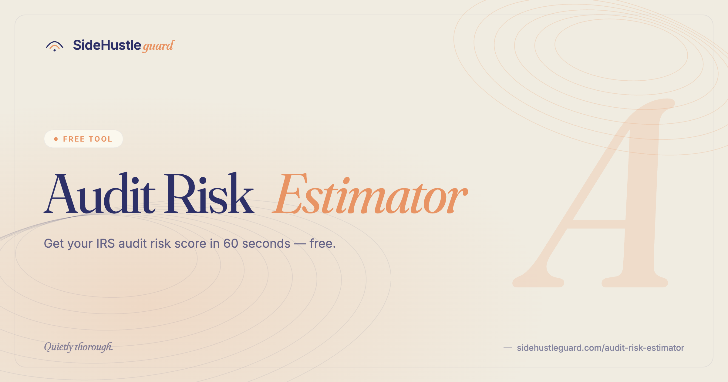 Side Hustle Audit Risk Estimator — Free IRS Audit Risk Checker ...