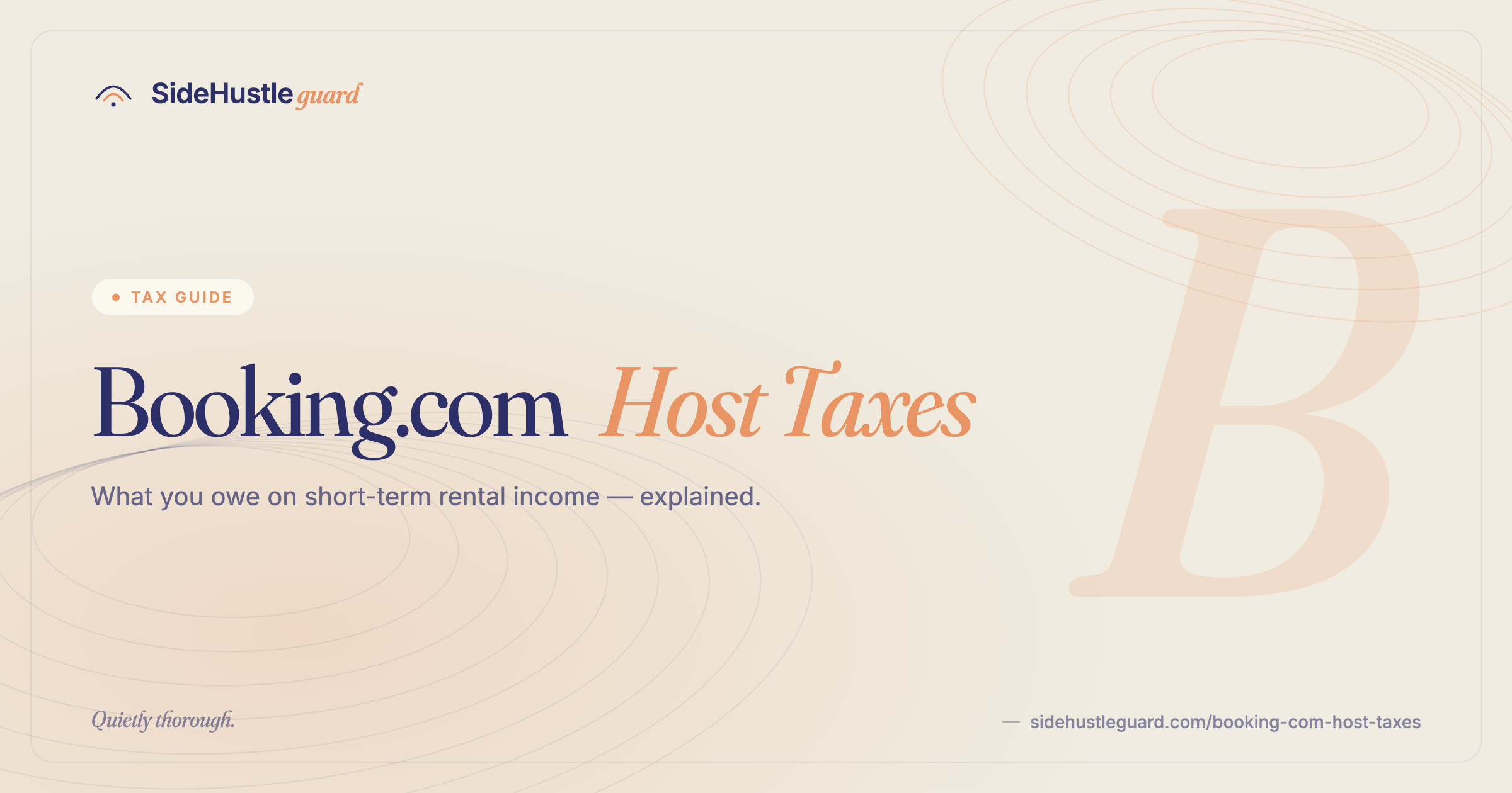 Booking.com host tax guide — Merchant Model, Agency Model, and 1099 rules