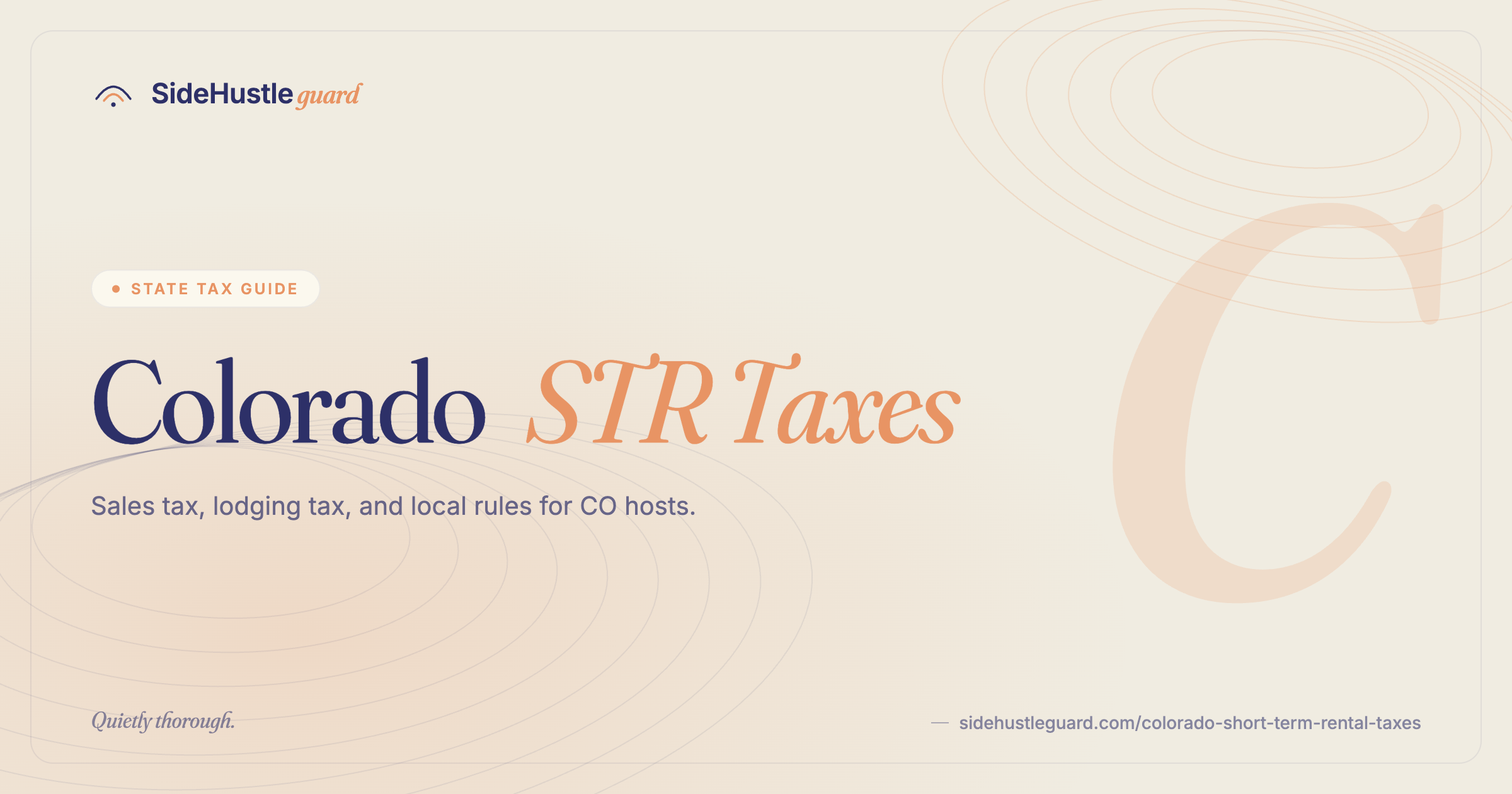 Colorado short-term rental taxes — Denver, ski country, local lodging tax