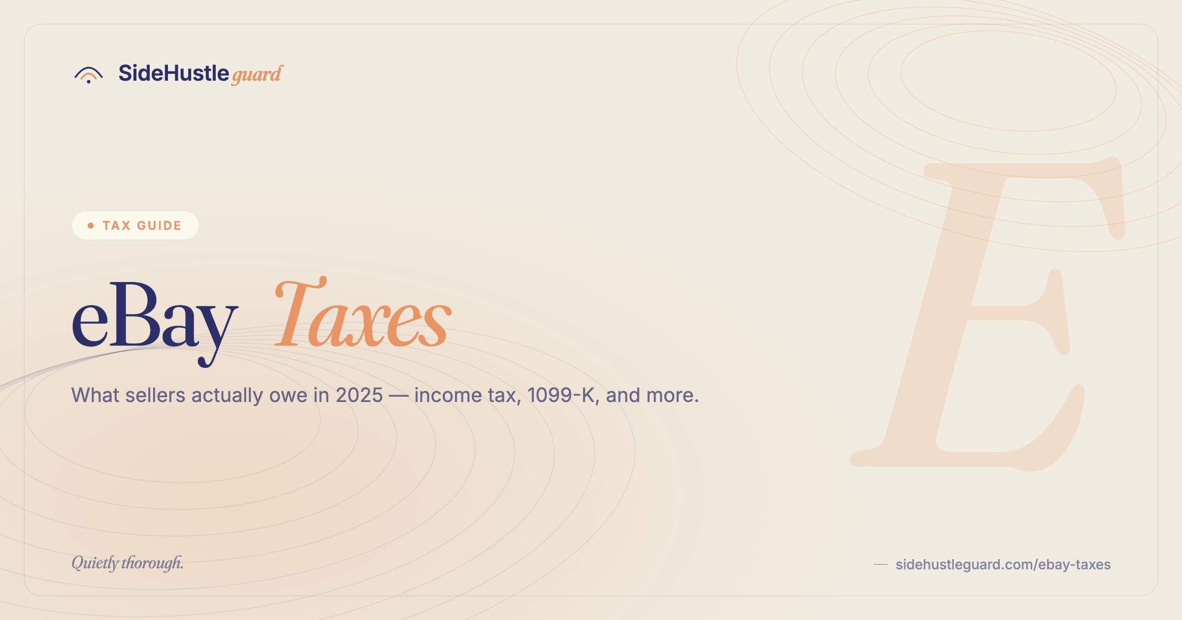 eBay seller taxes — 1099-K reporting, Schedule C, and cost basis