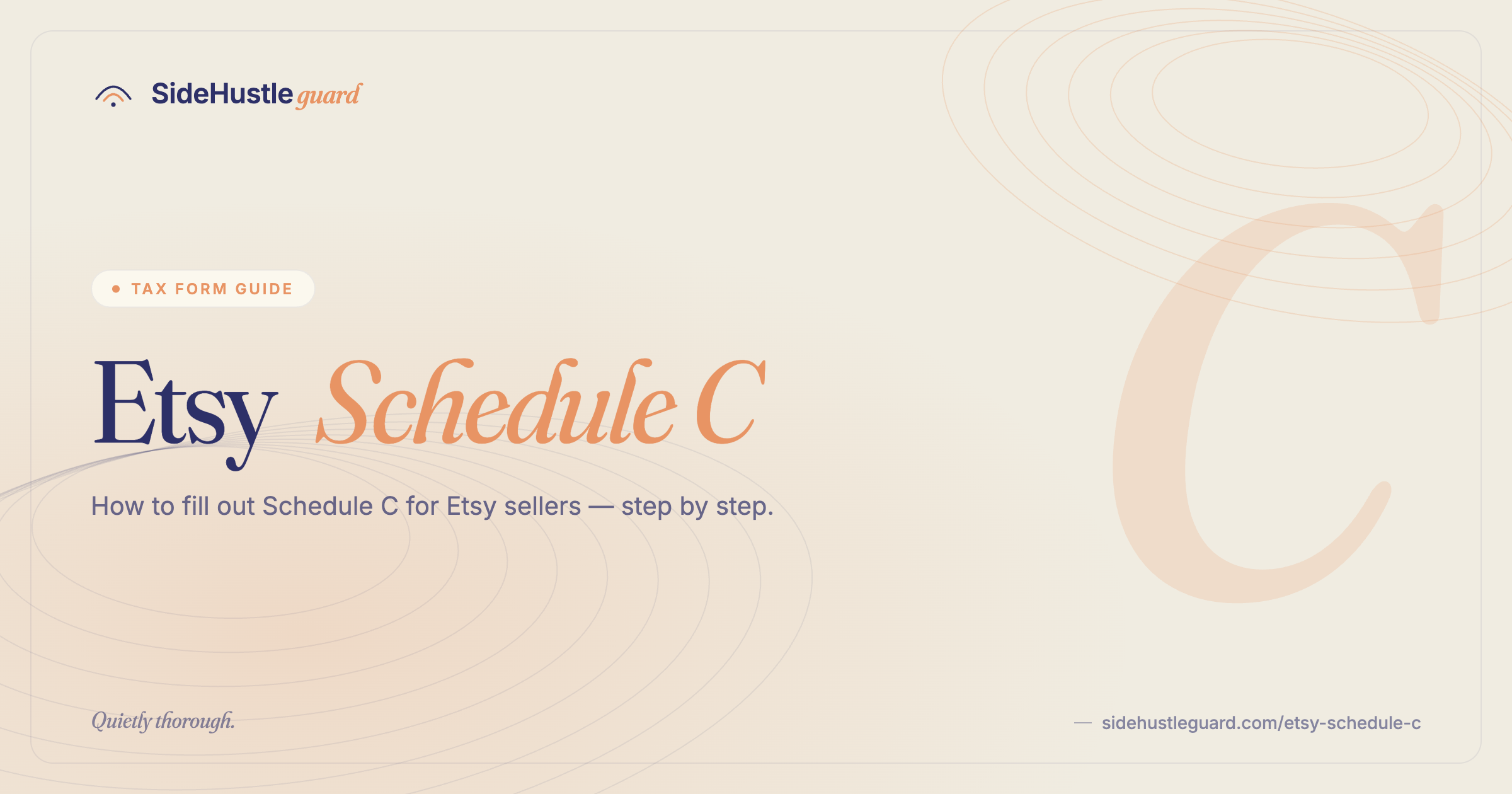 Etsy Schedule C guide — how to fill out Schedule C for your Etsy business