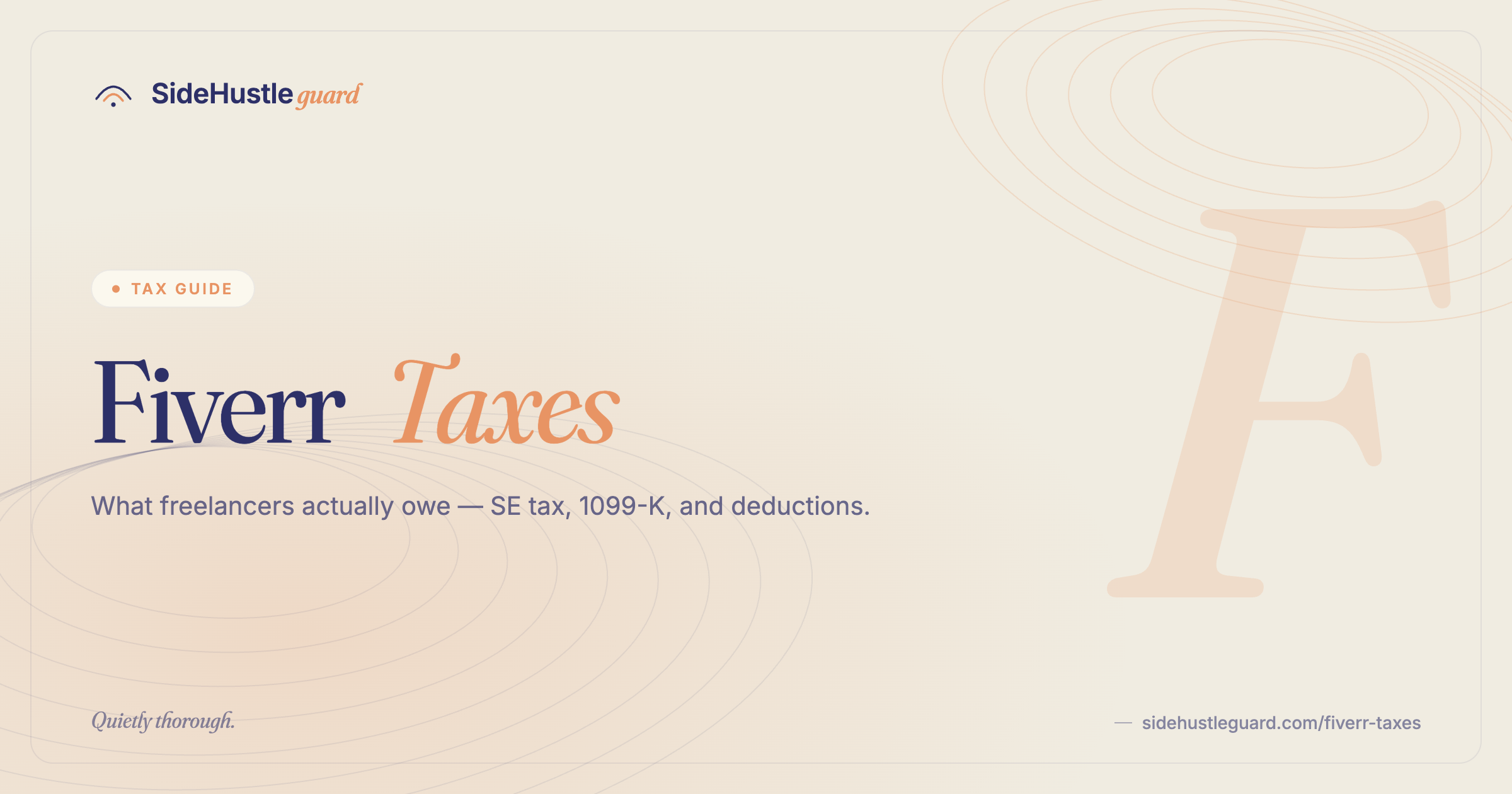 Fiverr freelancer taxes — 1099-K, deductions, and quarterly payments