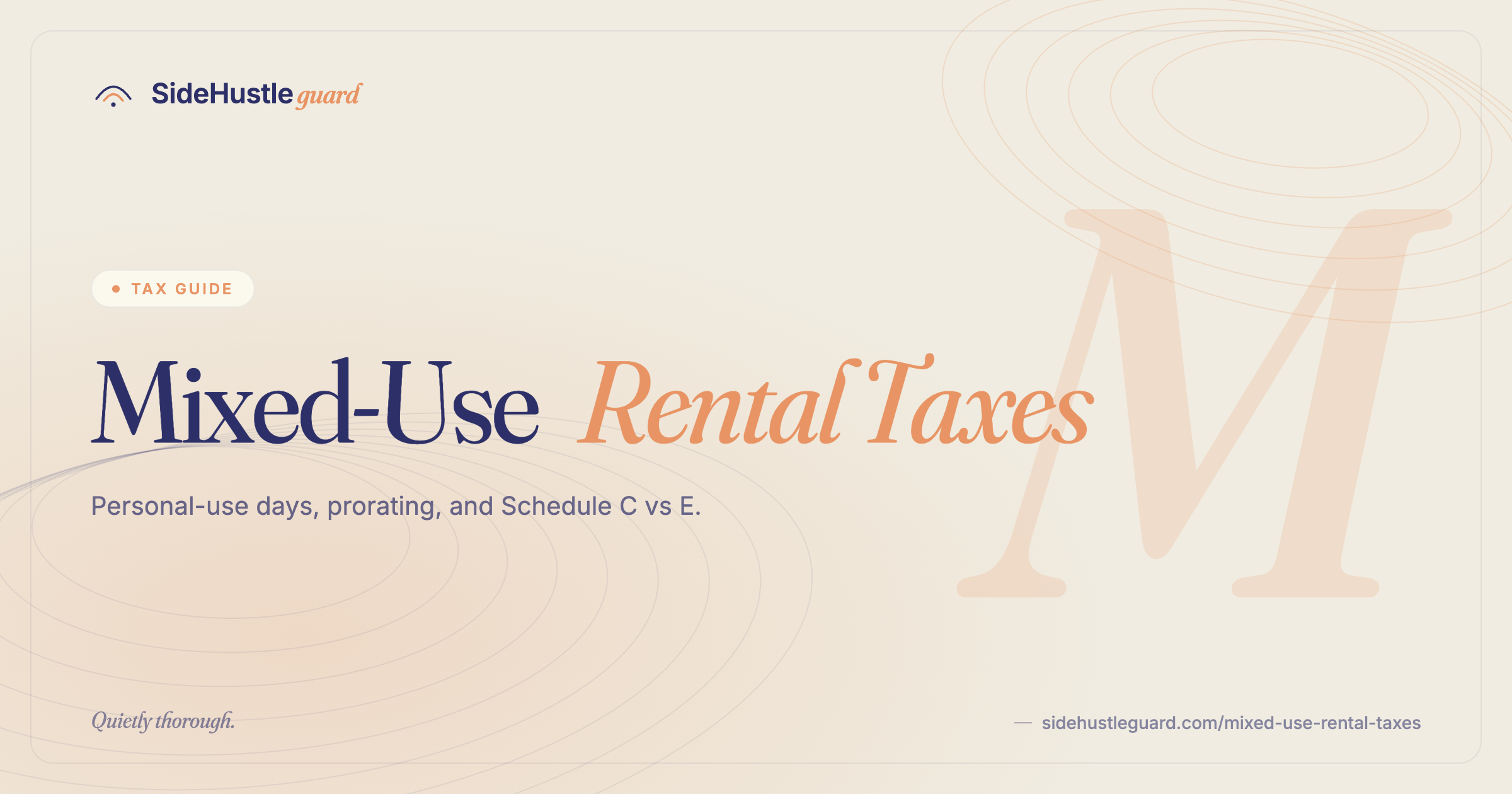 Mixed-use rental property taxes — how to allocate deductions