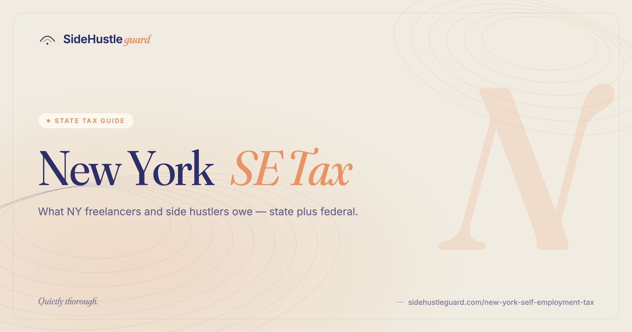 New York self-employment tax — NYC and NYS rates and quarterly filing