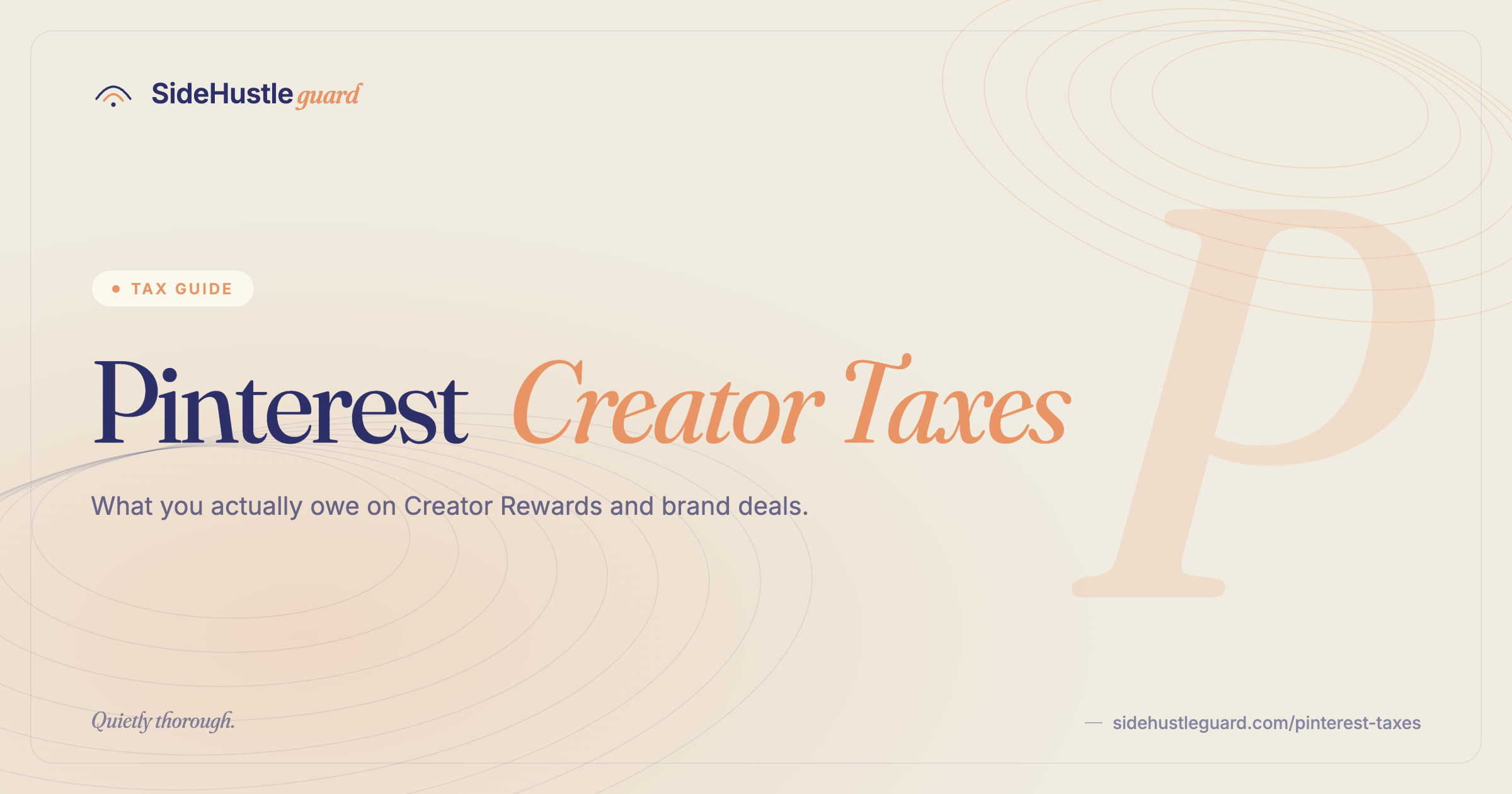 Pinterest creator taxes — creator income, sponsorships, and deductions