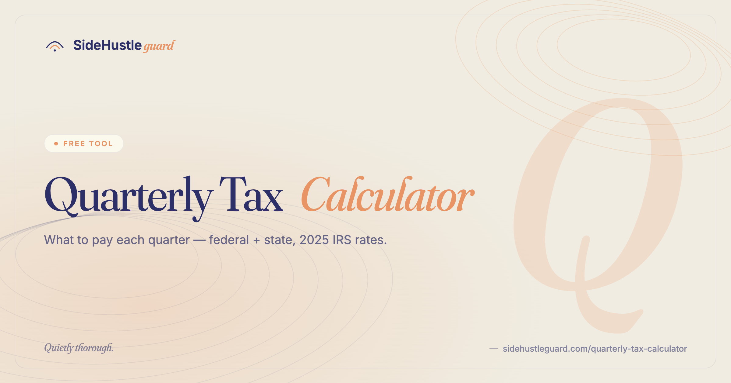 Quarterly tax calculator — estimate your quarterly estimated payments