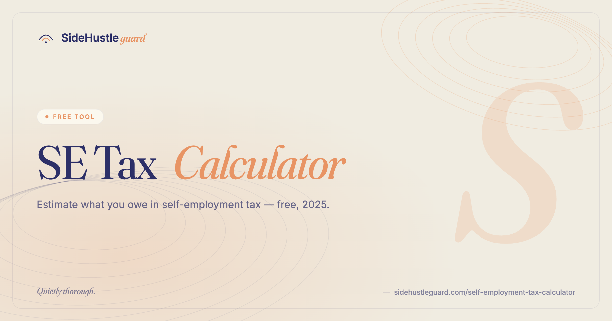 Self-employment tax calculator — estimate your federal SE tax