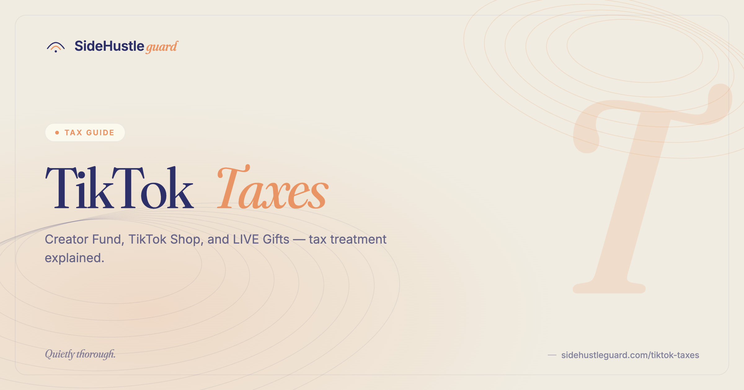 TikTok creator taxes — Creator Fund, brand deals, and quarterly tax guide