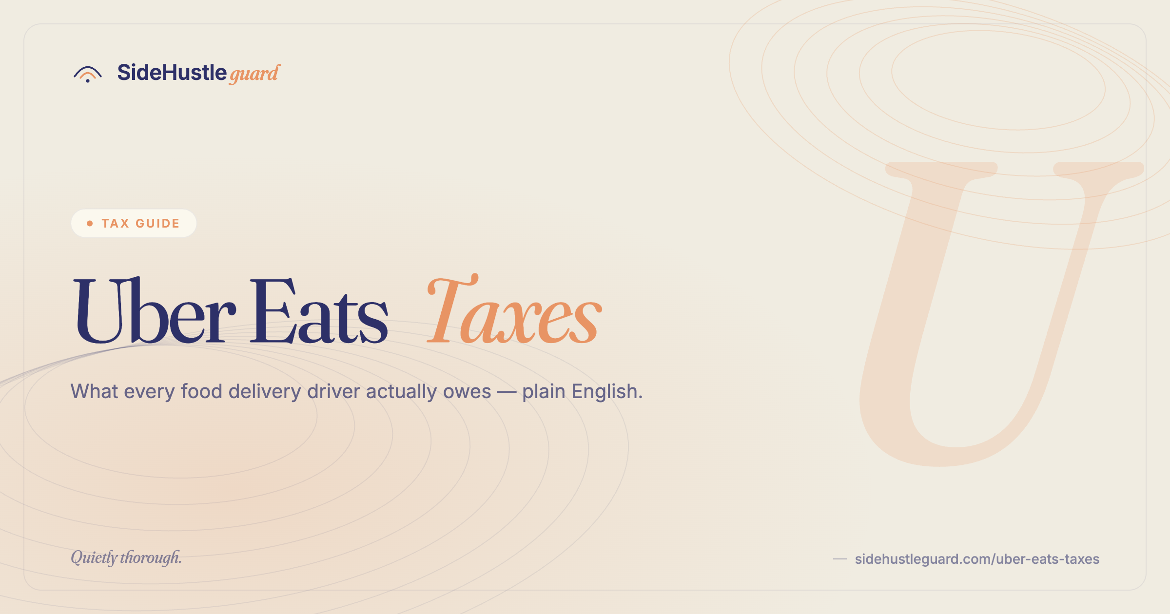 Uber Eats taxes — delivery deductions, quarterly taxes, and 1099-NEC